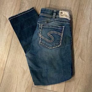 Silver Capri Jeans